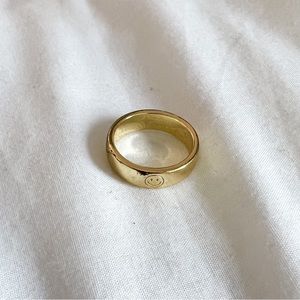 Evry Jewels Gold Smile Face Ring